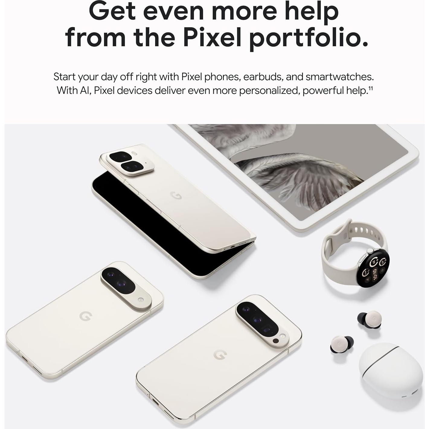 Google Pixel 9 - Smartphone 128GB Porcelana con IA y 12GB RAM