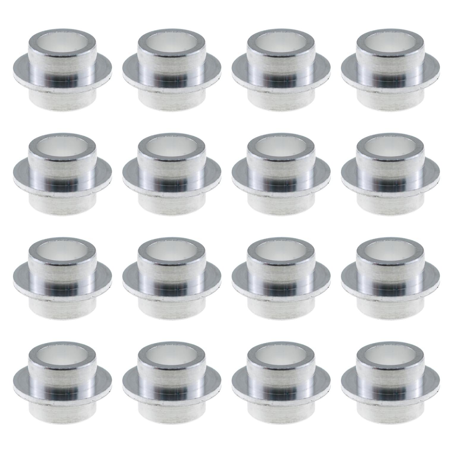 Espaciador de Rodamientos LUORNG 16PCS 8mm Aluminio Plateado