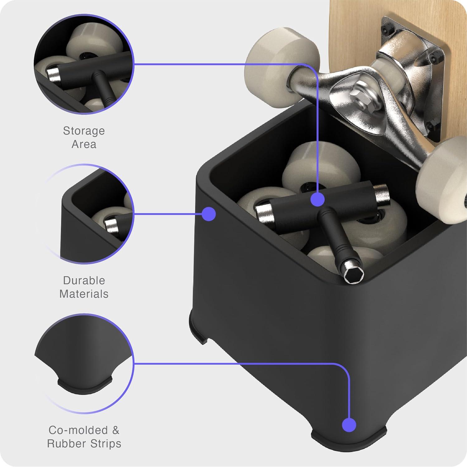 Soporte para Skateboard Parking Block | Estante Colgante Negro