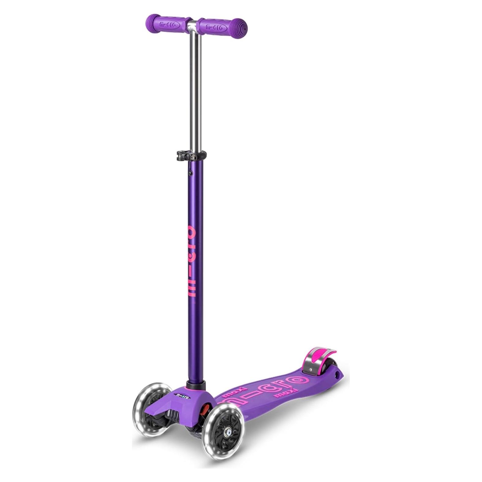 Scooter Micro Maxi Deluxe LED 3 Ruedas para Niños 5-12 Años