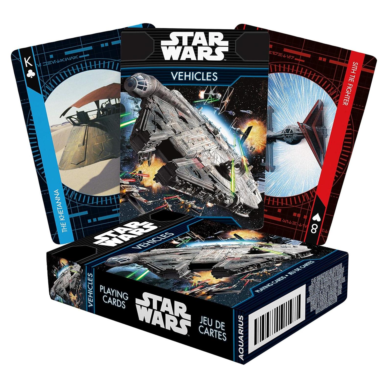Baraja de Juego Star Wars - Vehículos - AQUARIUS - 54 Cartas