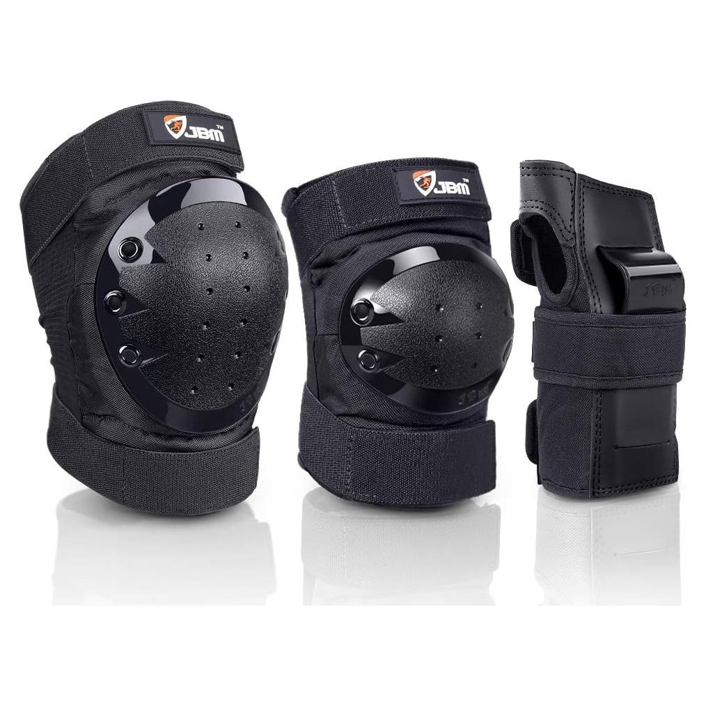 JBM Rodilleras y Muñequera para Patinaje y Scooter - Mediano