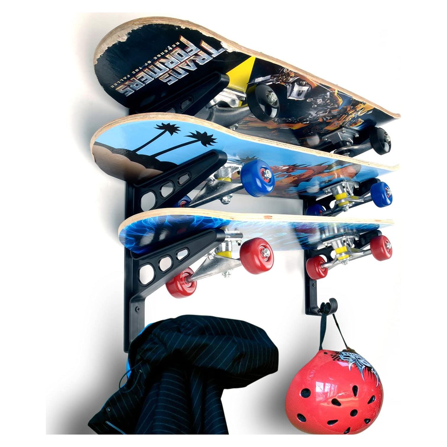 Soporte de Skateboard CAIKEI Montaje en Pared 3 Patines