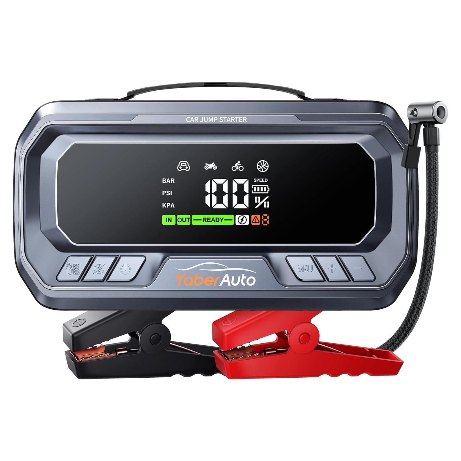YaberAuto YA90 Arrancador de Batería 7000A con Compresor