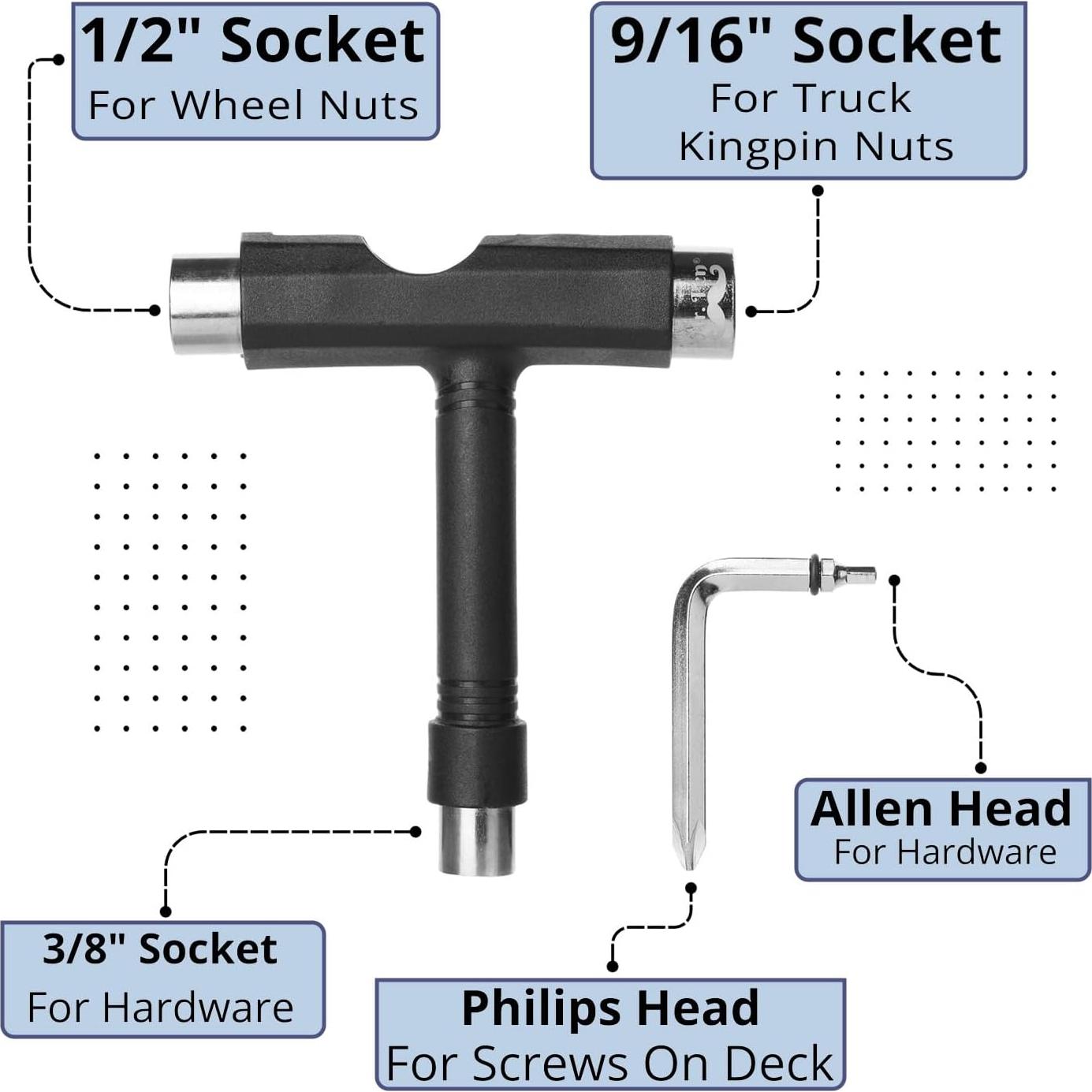 Herramienta de Patinaje Mr. Pen Rosa Kit 2 Piezas