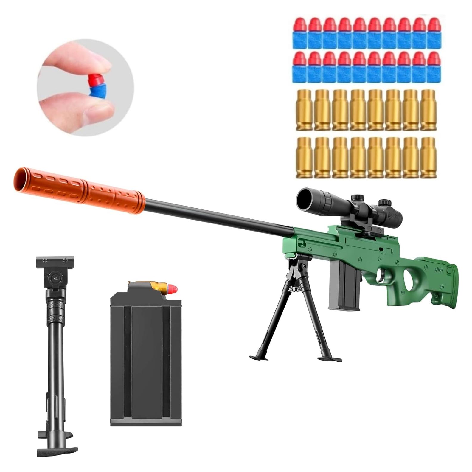 Rifle de Juguete Sniper Kyliandi con Mira y Balas Blandas 76 cm