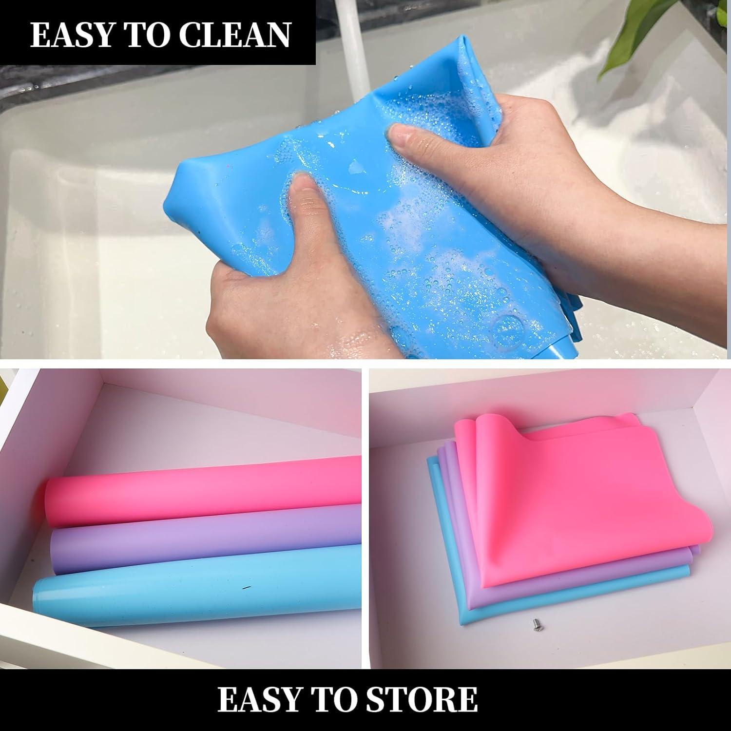 LEOBRO Alfombrillas de Silicona 3 PCS 39.9x29.7cm Manualidades