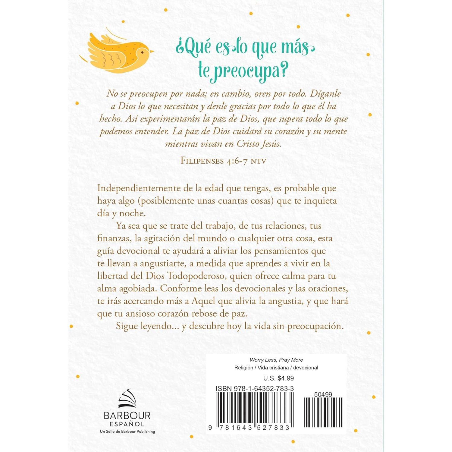 Preocupate menos y ora mas (Spanish Edition)