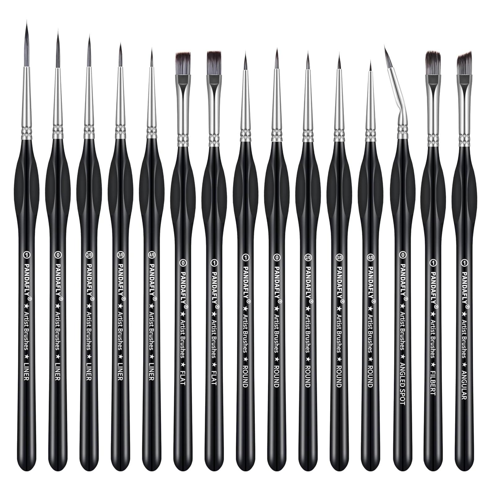 Pinceles de Detalle PANDAFLY 15 Piezas para Pintura