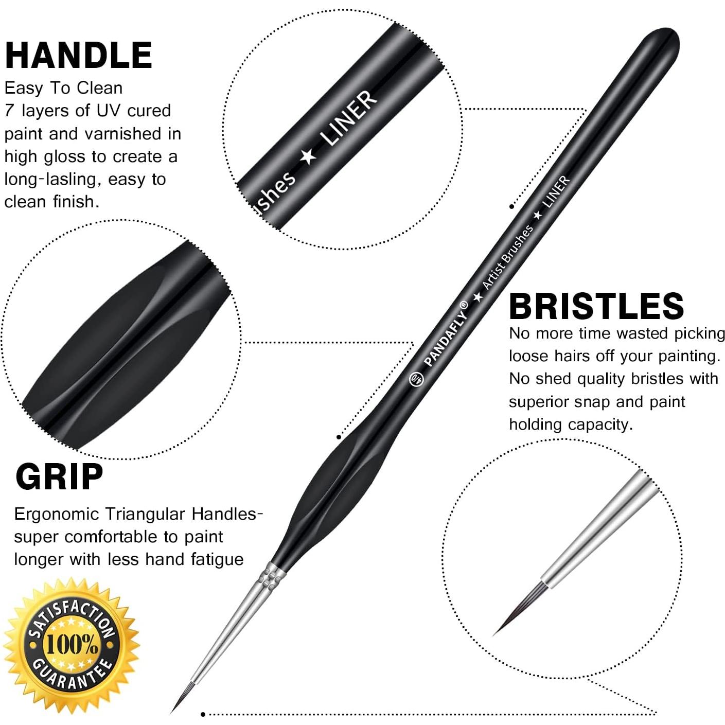 Pinceles de Detalle PANDAFLY 15 Piezas para Pintura