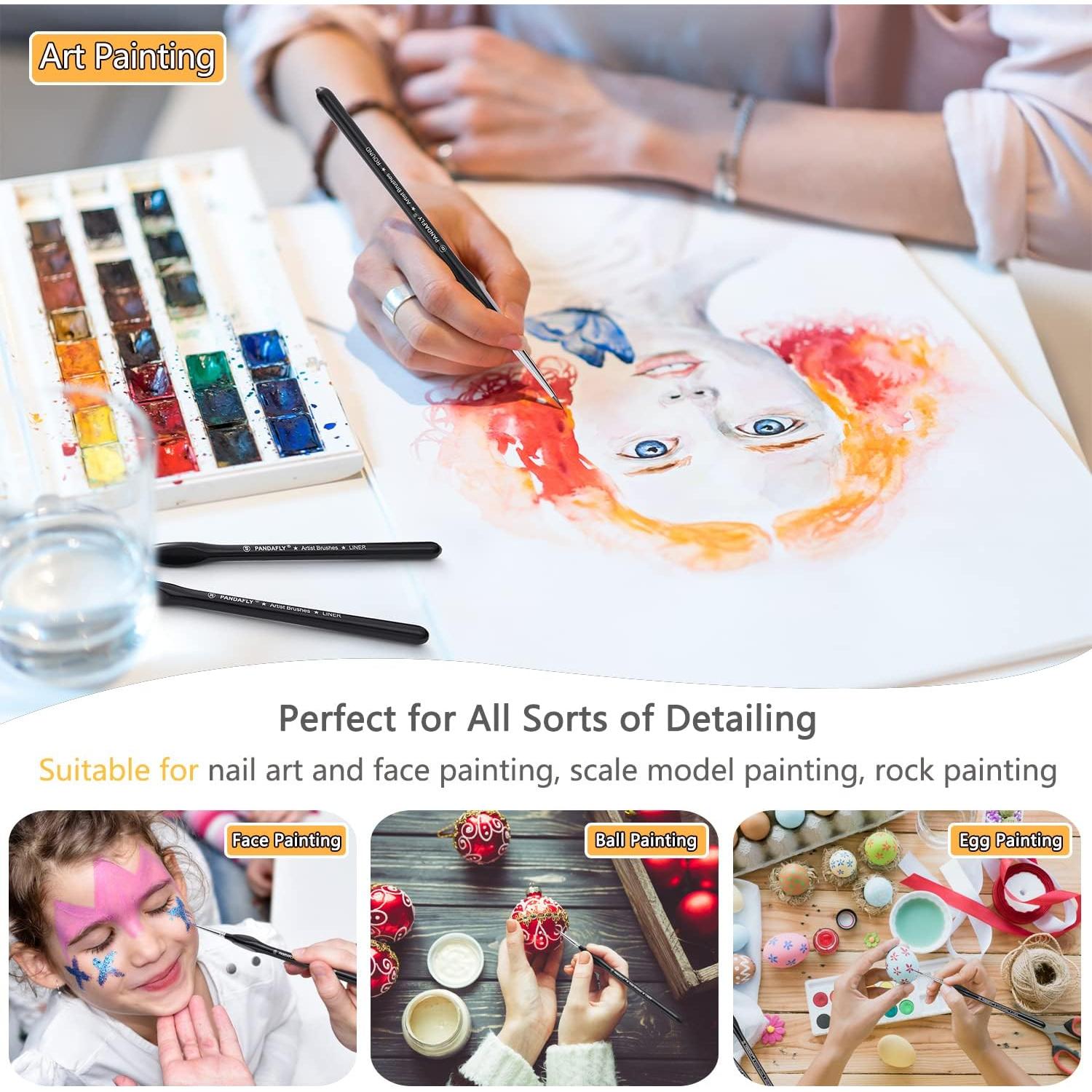 Pinceles de Detalle PANDAFLY 15 Piezas para Pintura