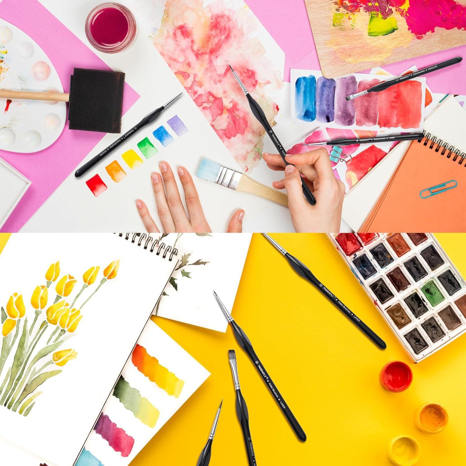 Pinceles de Detalle PANDAFLY 15 Piezas para Pintura