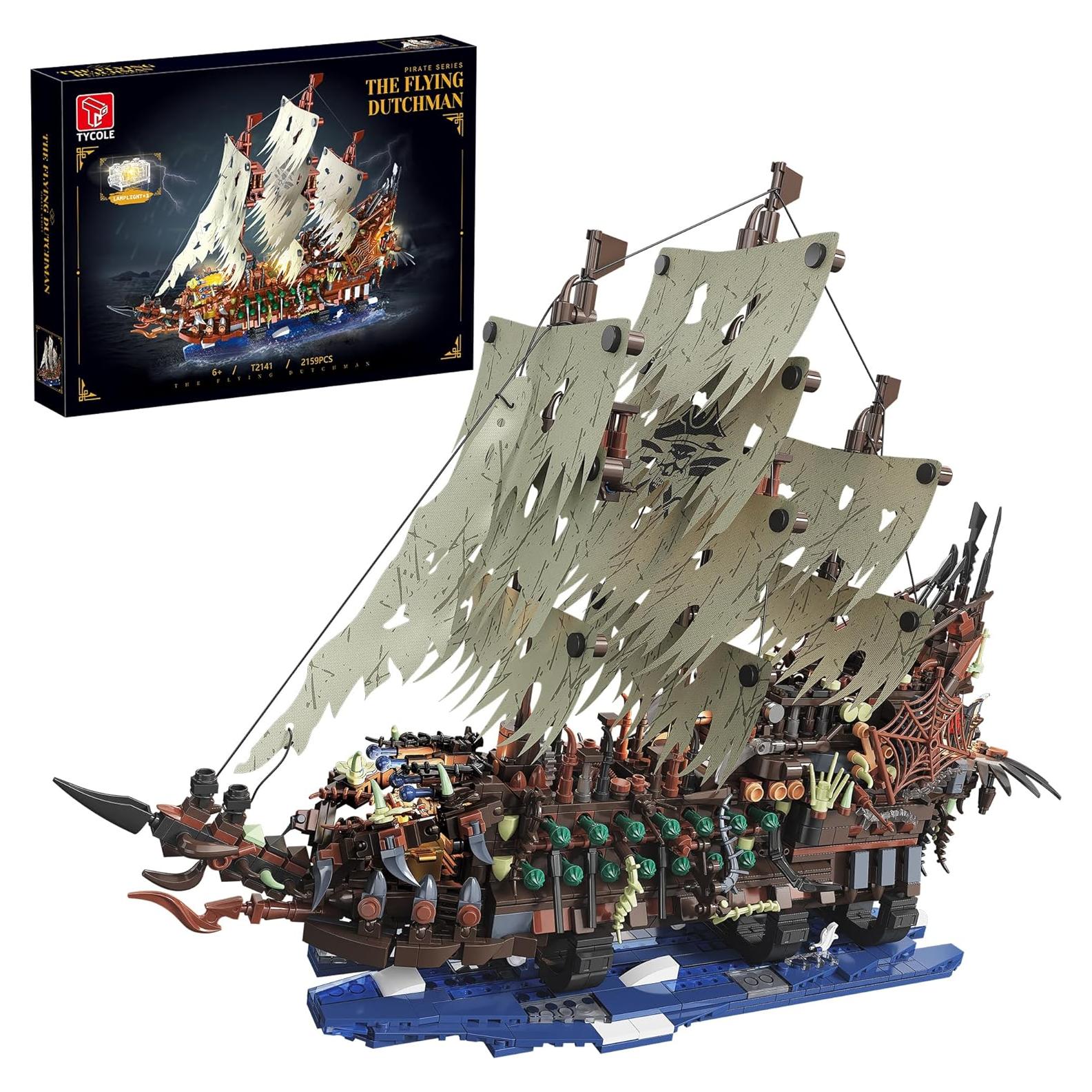 Barco Pirata Volador TYCOLE MOC 2159 Piezas con Luces