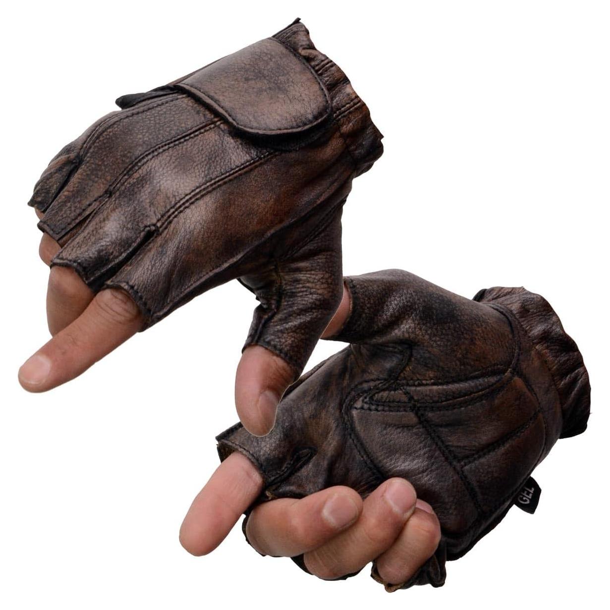 Guantes de Motocicleta Milwaukee MG7561 Cuero con Palma de Gel
