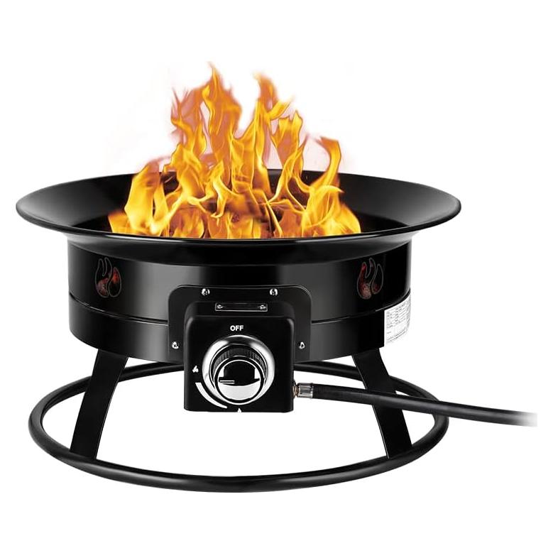 Hoguera de Propano Camplux FP19MB 49 cm Redonda Negra