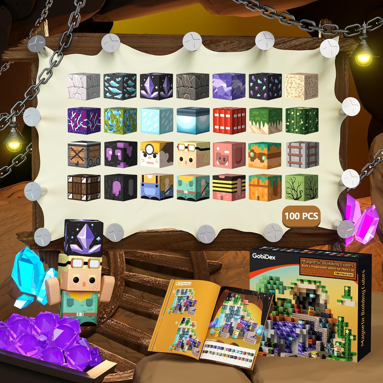 Bloques Magnéticos GobiDex 100PCS Juguete STEM para Niños