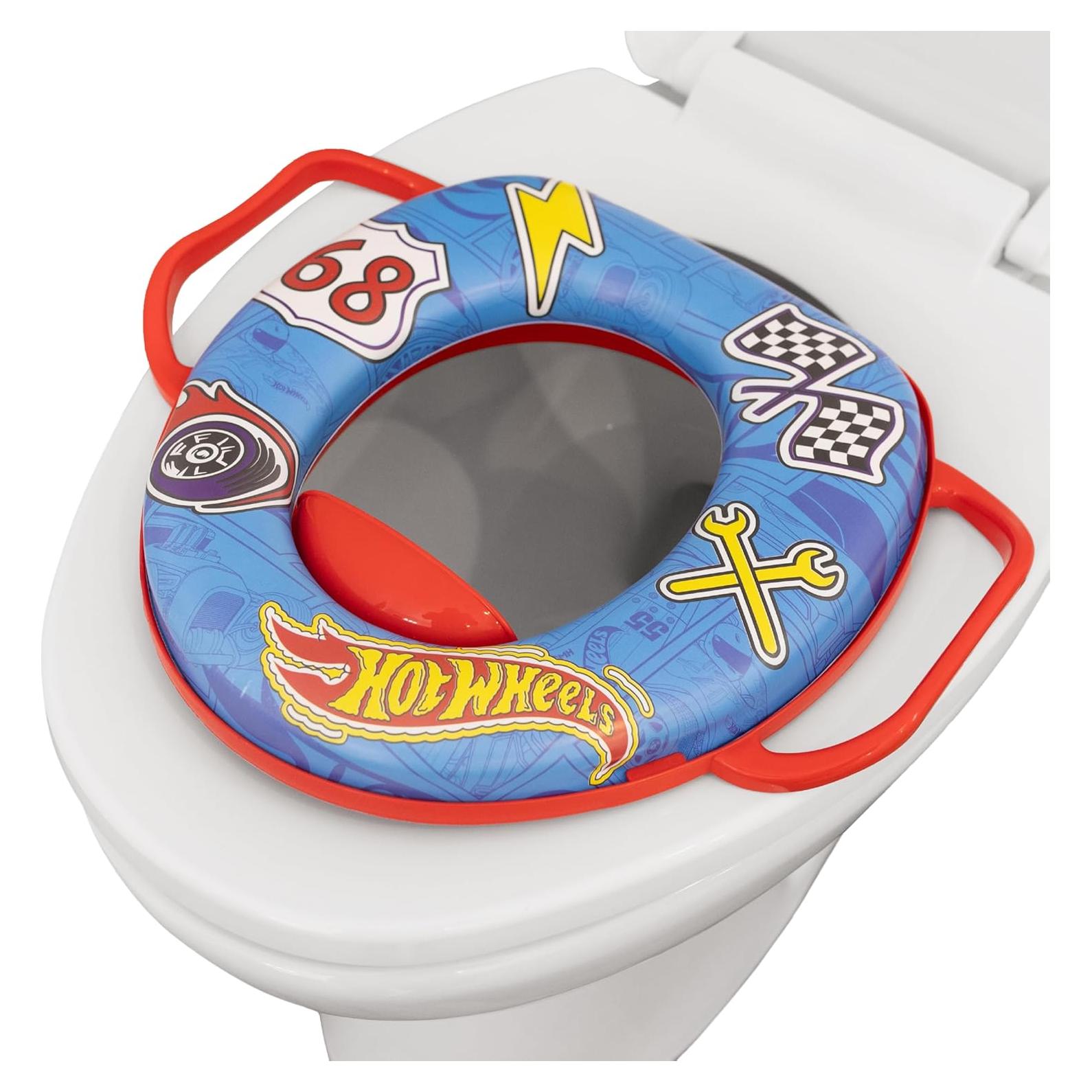 Asiento de Inodoro Soft Hot Wheels con Gancho y Antideslizante