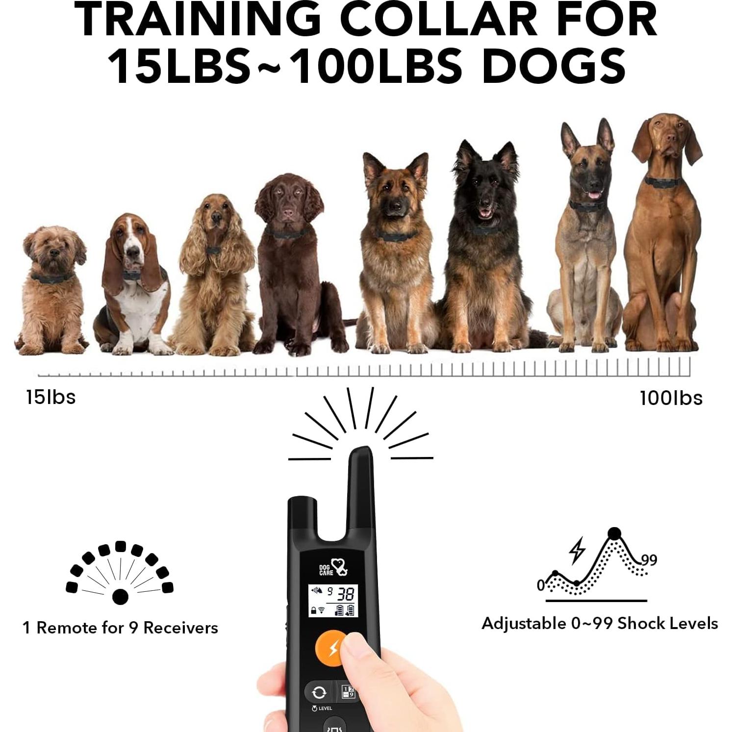 Collar de Entrenamiento Dog Care TC01 para 1 Perro - Control Remoto 549m