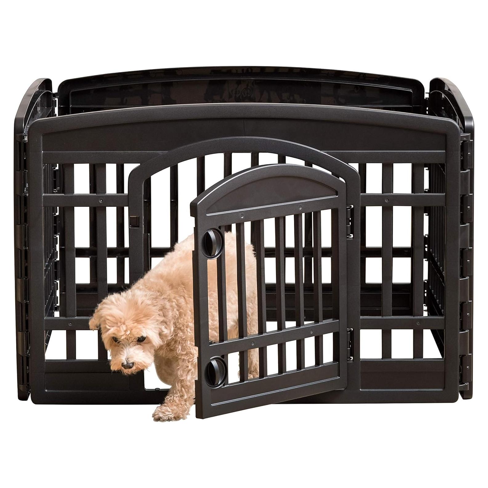 Parque para Perros IRIS USA 4 Paneles 60 cm Negro