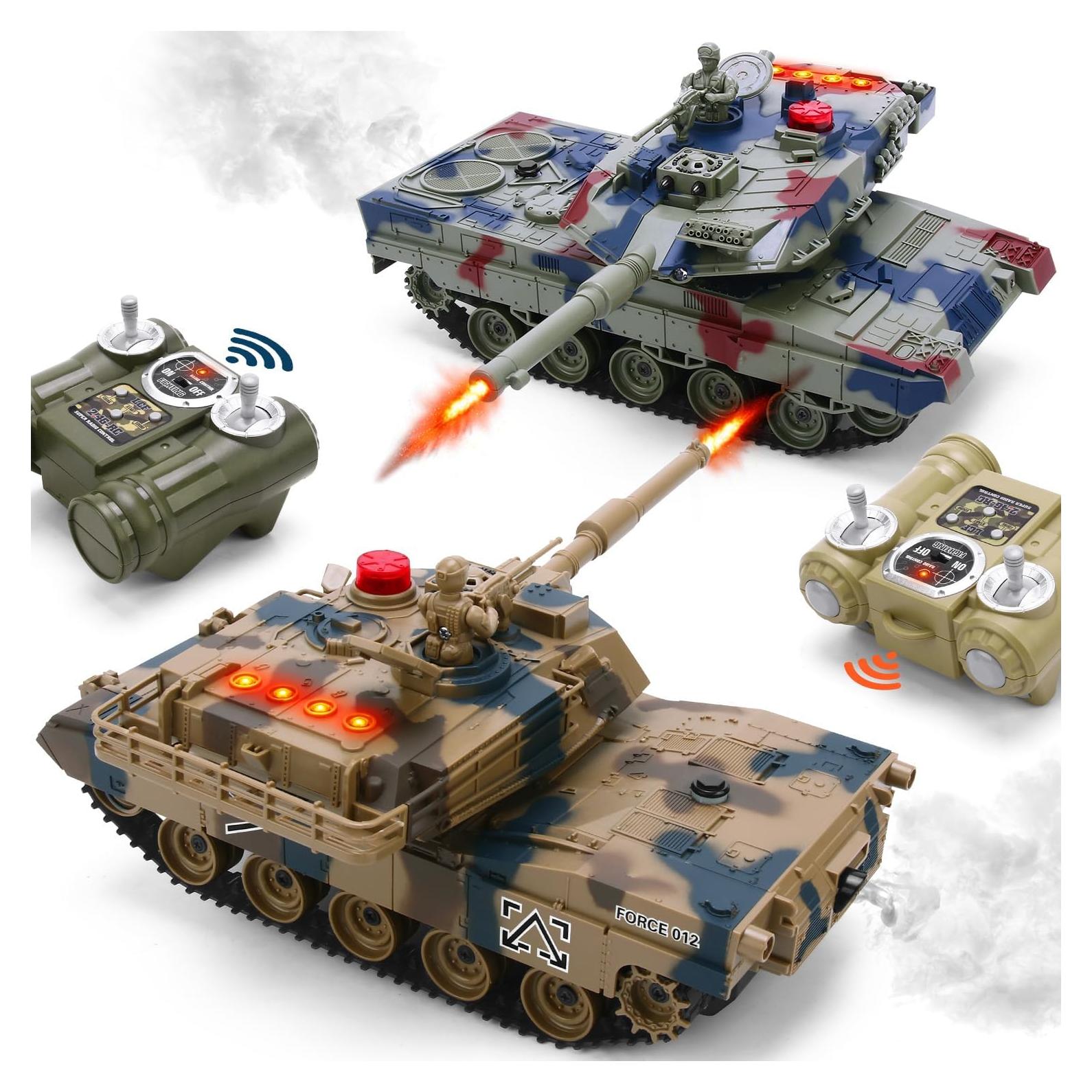 Conjunto de Tanques RC 1/24 Li Cheng Feng con Sonido y Rocío