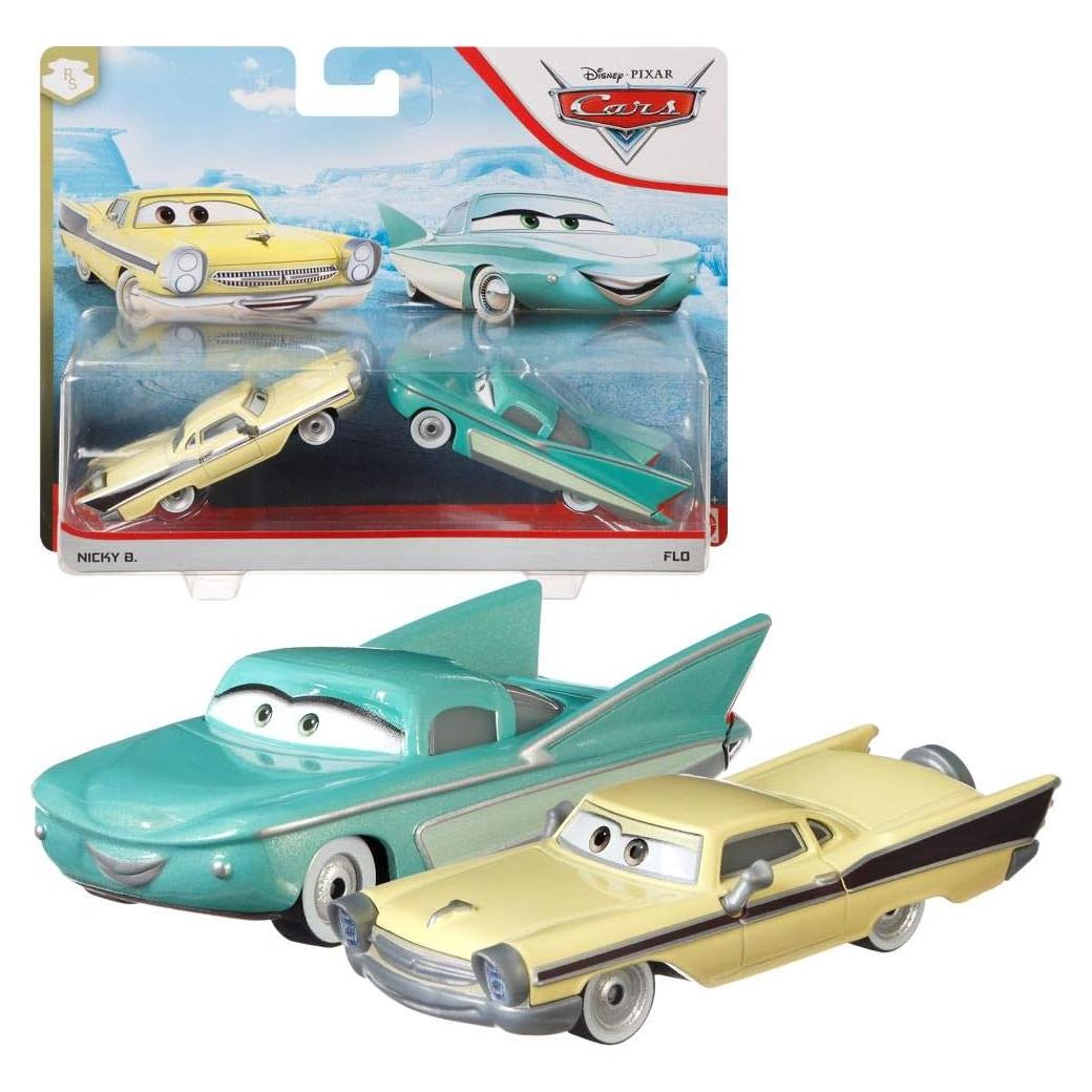 Juego de coches de fundición Mattel Flo y Nicky B 1:55