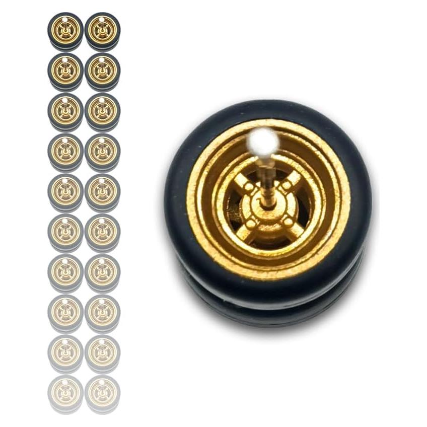 Ruedas para Modelos Diecast 1:64 WAVEIST Oro 10 Juegos