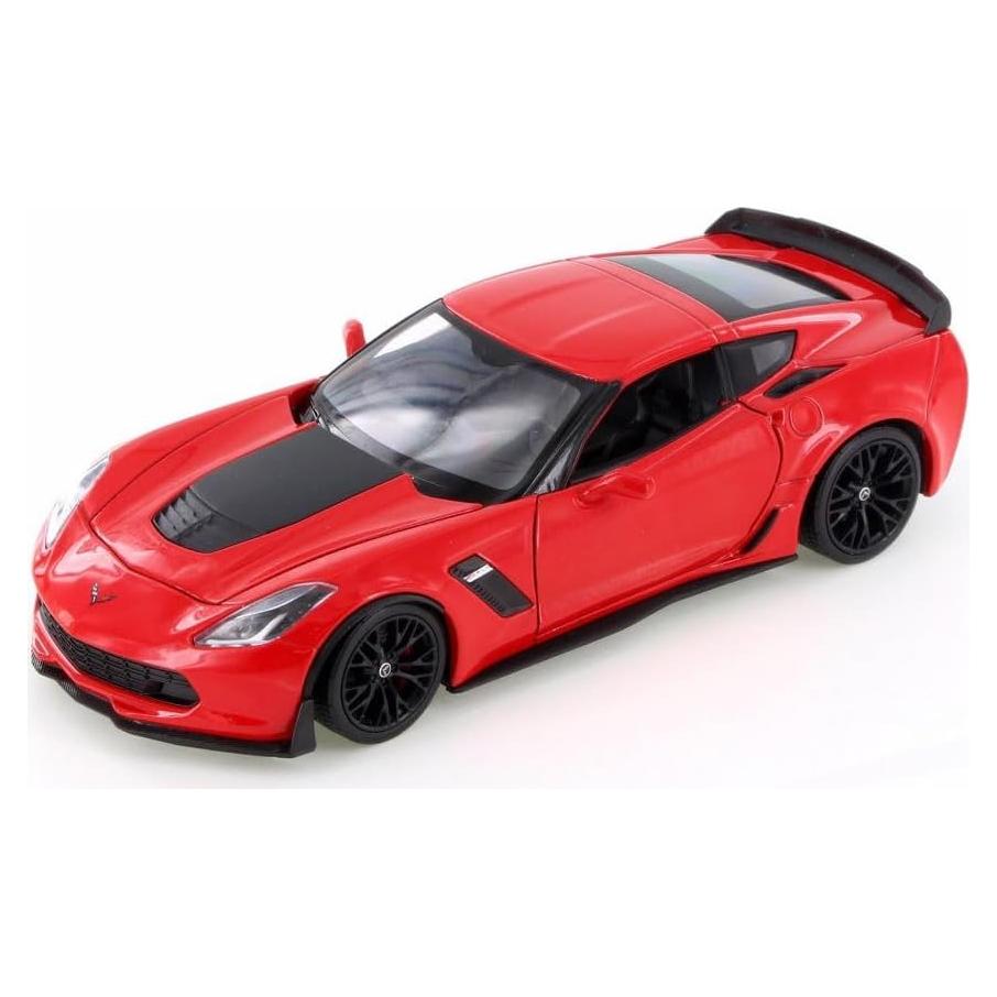 Modelo Coche Diecast 1:24 Welly Chevrolet Corvette Z06 Rojo