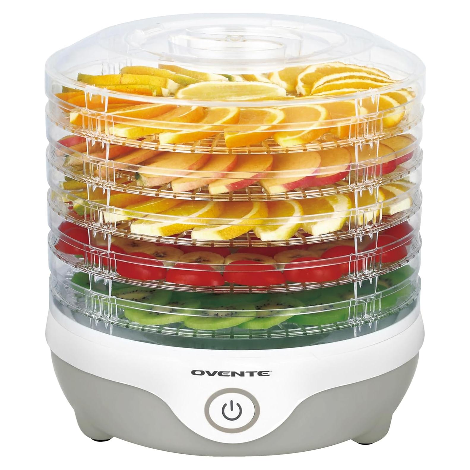 Deshidratadora de Alimentos OVENTE DF215GY 5 Bandejas 240W