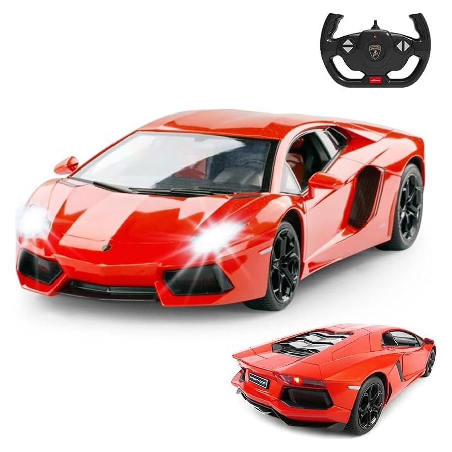 Coche de Juguete RC Rastar Lamborghini Aventador 1:14 Naranja