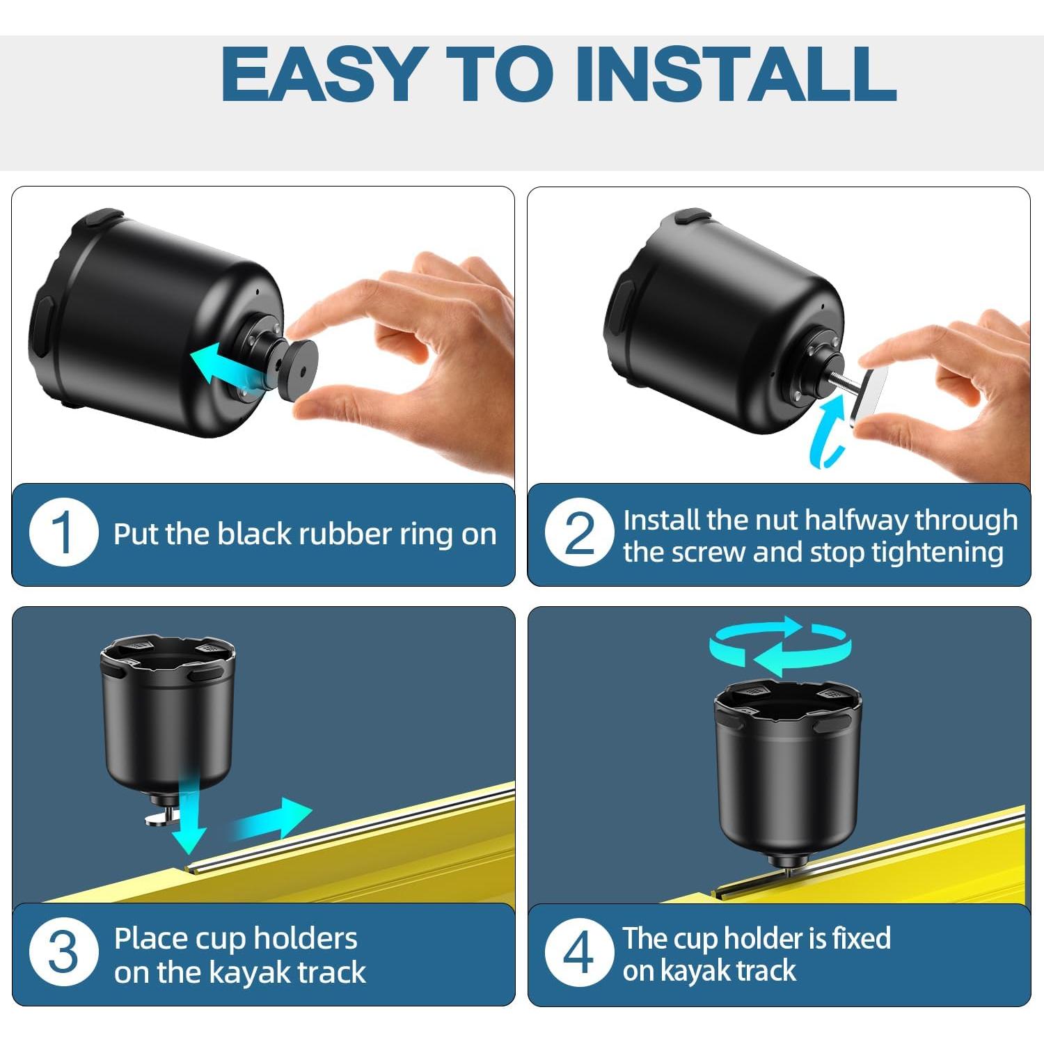 Soporte para Tazas Acoretoas Kayak Multifuncional Negro