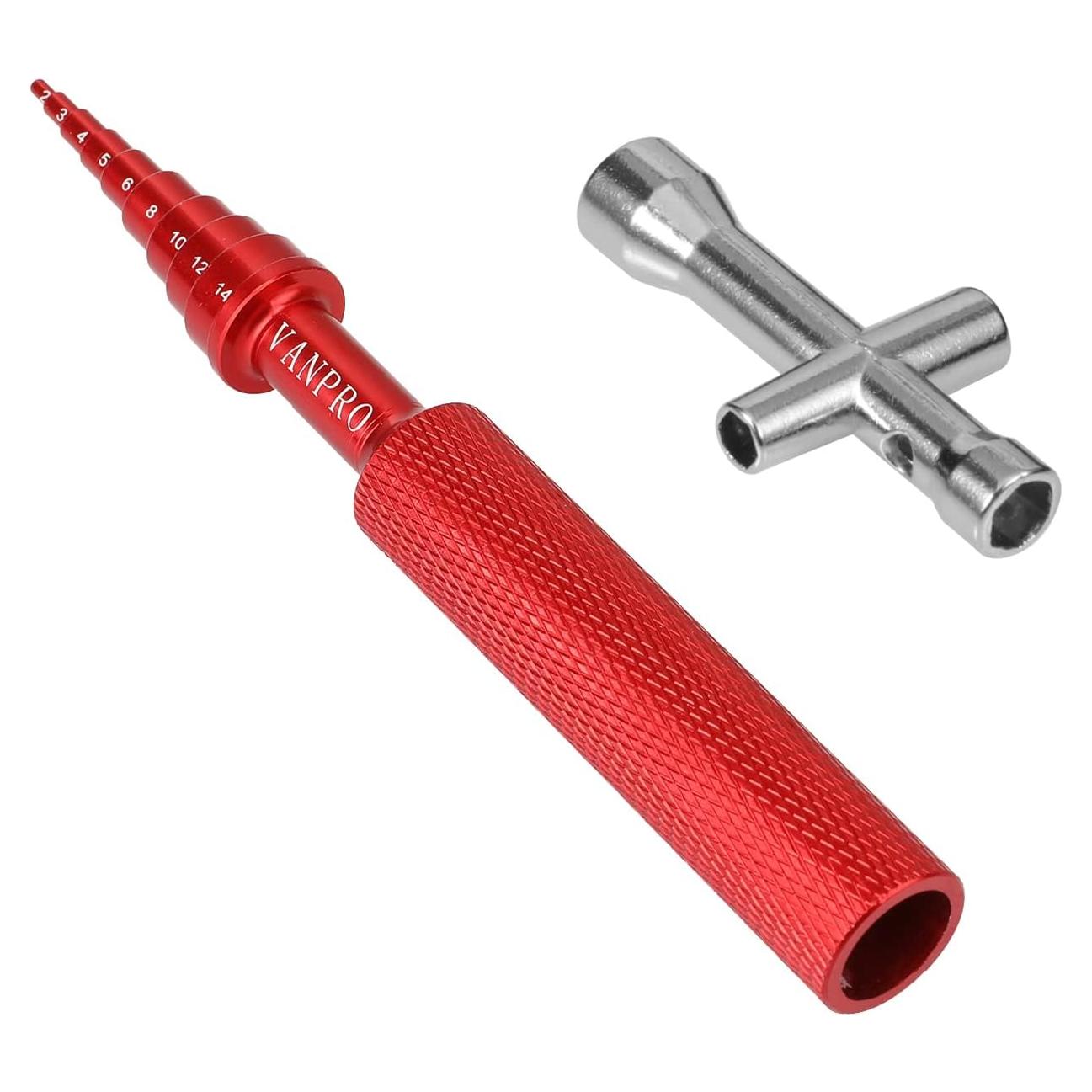 Herramienta Vanpro para Rodamientos de Skateboard - Aluminio Rojo