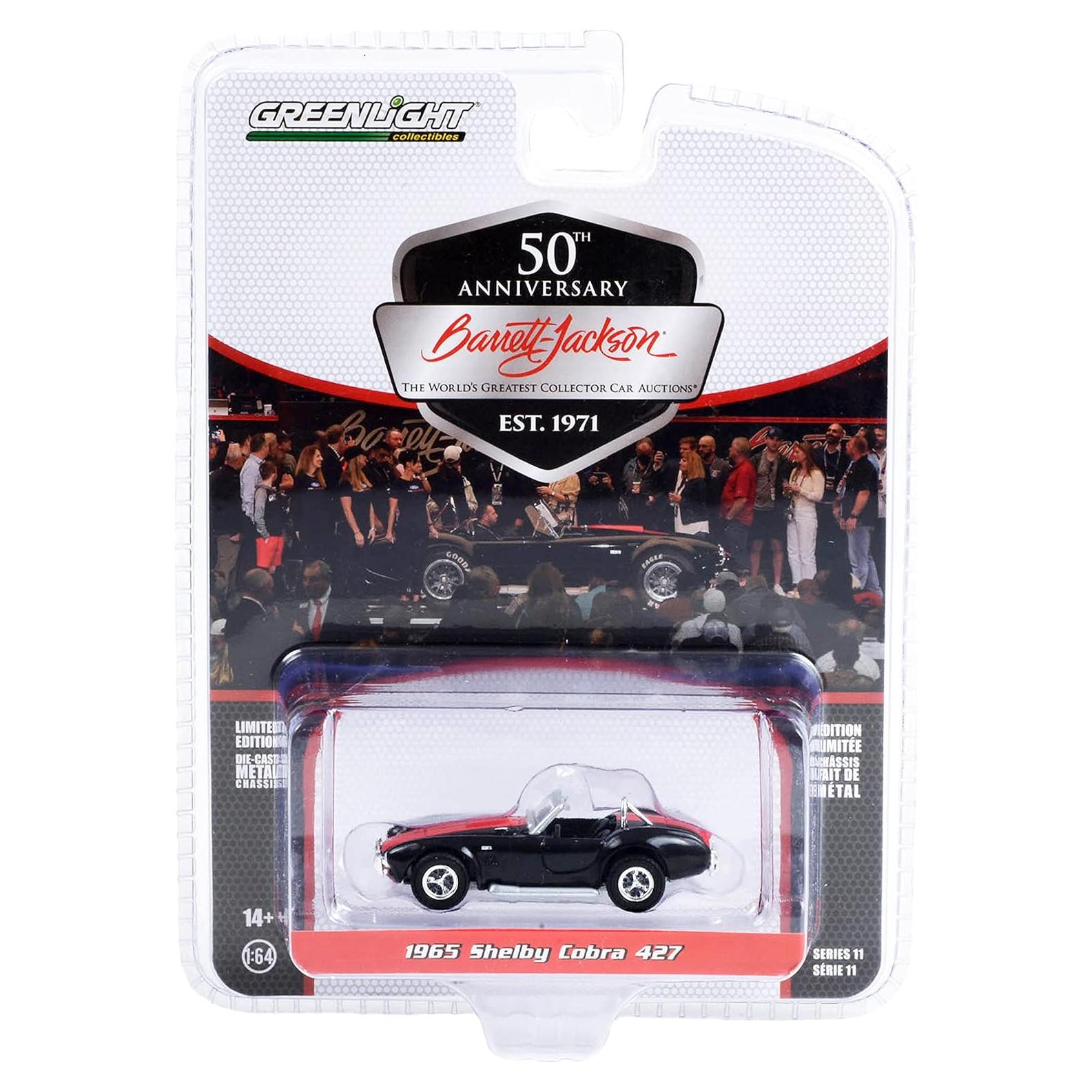 Coche Diecast 1965 Shelby Cobra 427 Negro Greenlight 1:64