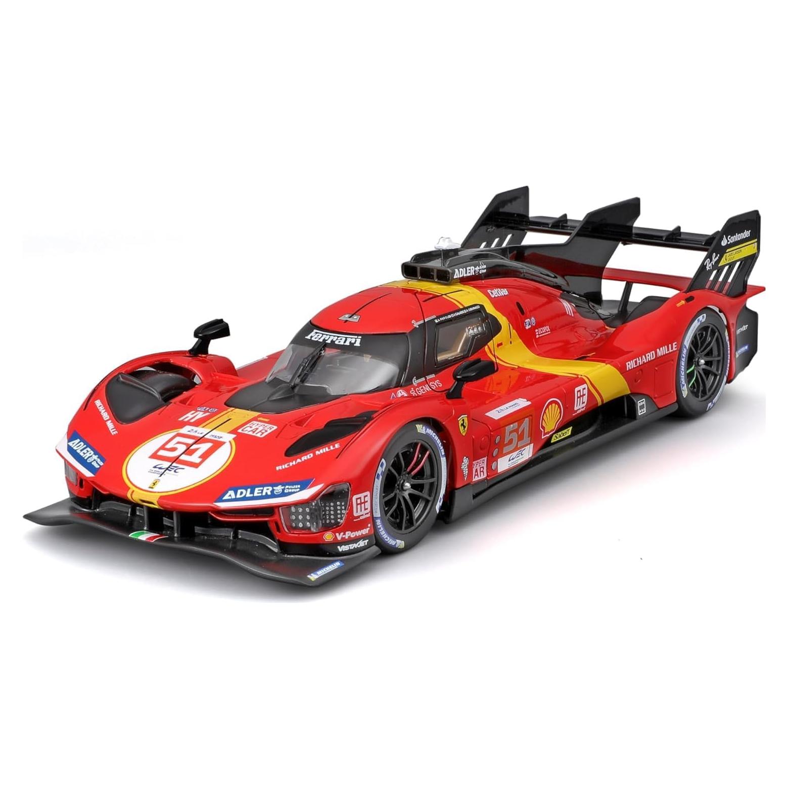 Bburago Ferrari 499P 2023 Modelo a Escala 1/18 Rojo