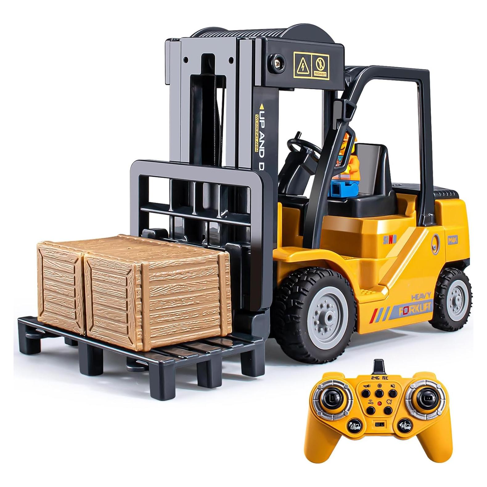 Carretilla Elevadora RC Lingqutoy 1/24 con Sonido y Luces