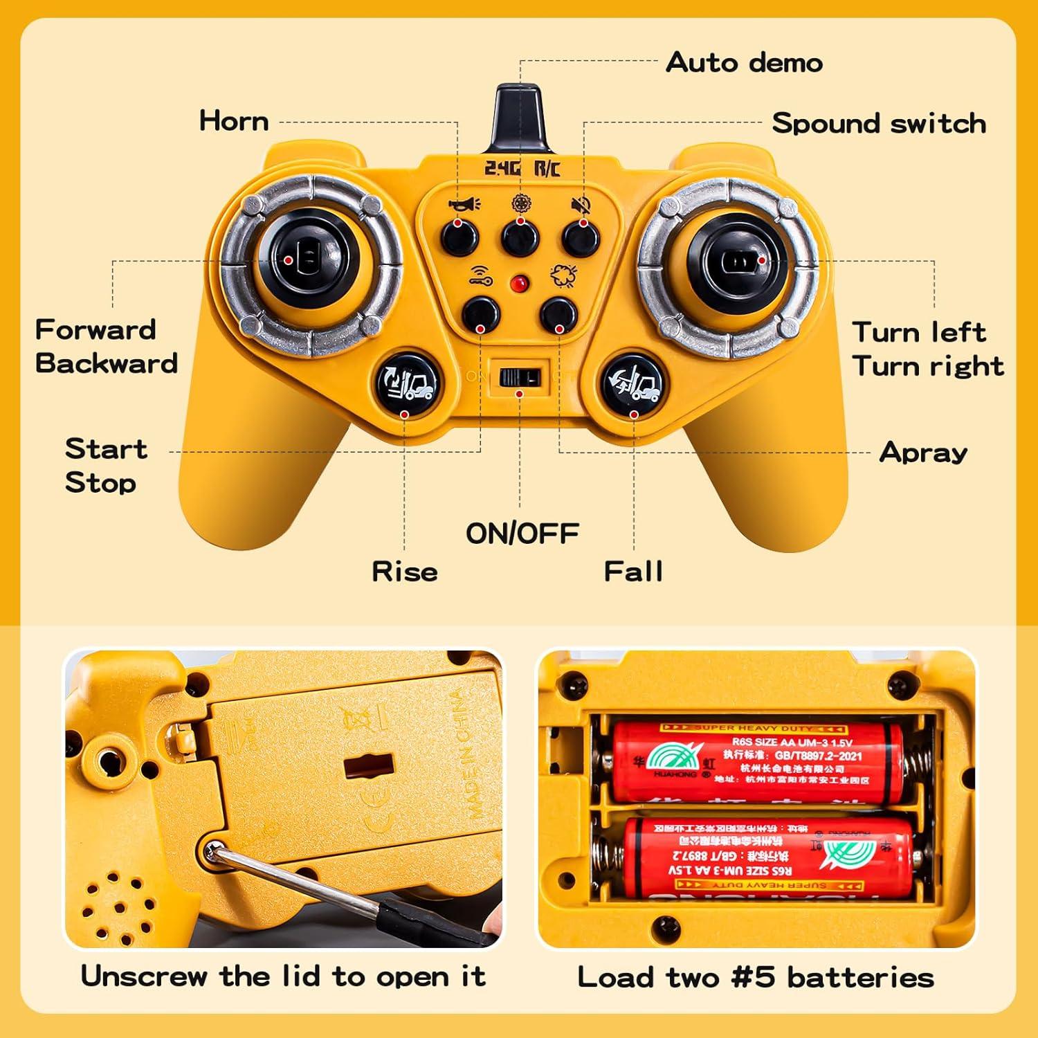 Carretilla Elevadora RC Lingqutoy 1/24 con Sonido y Luces