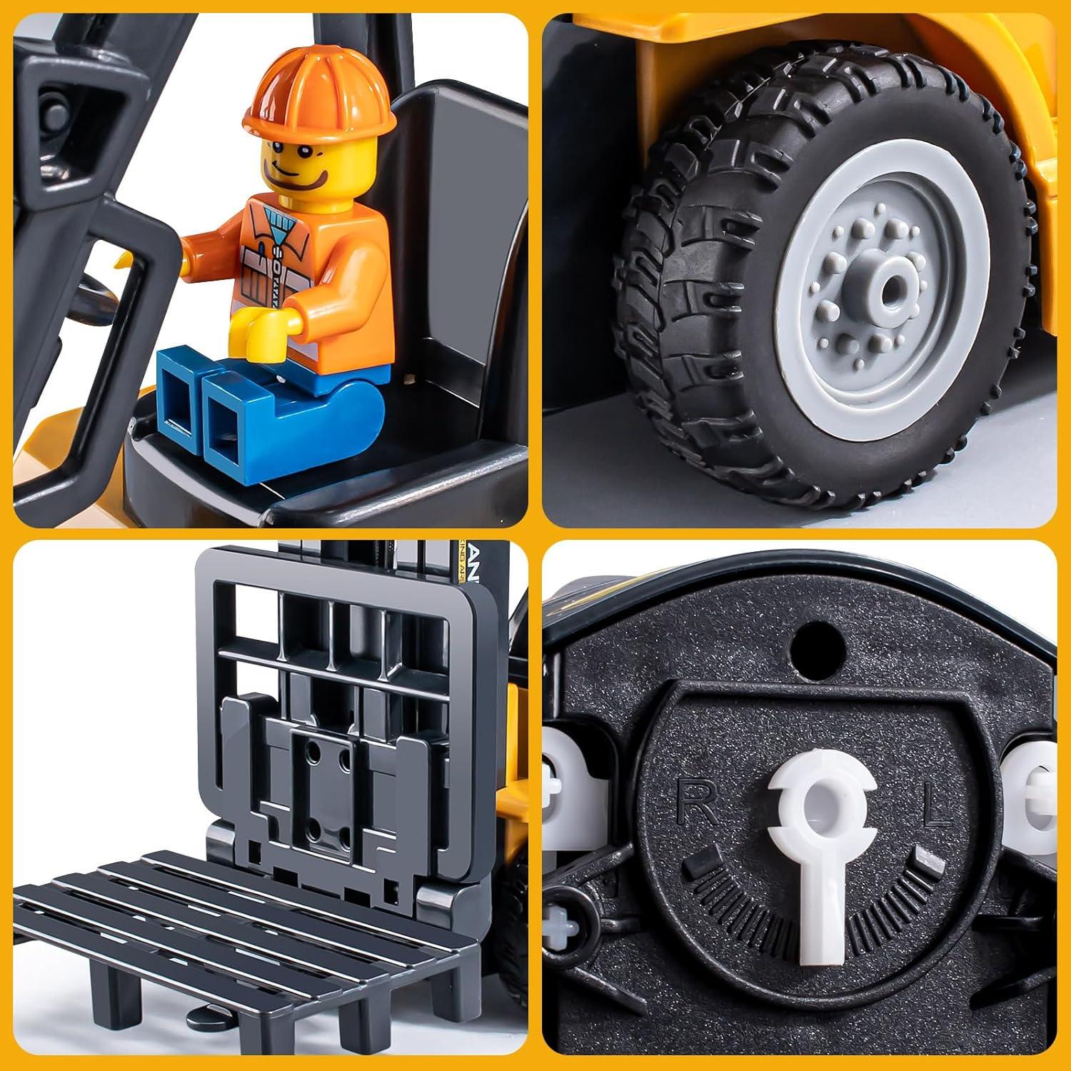 Carretilla Elevadora RC Lingqutoy 1/24 con Sonido y Luces