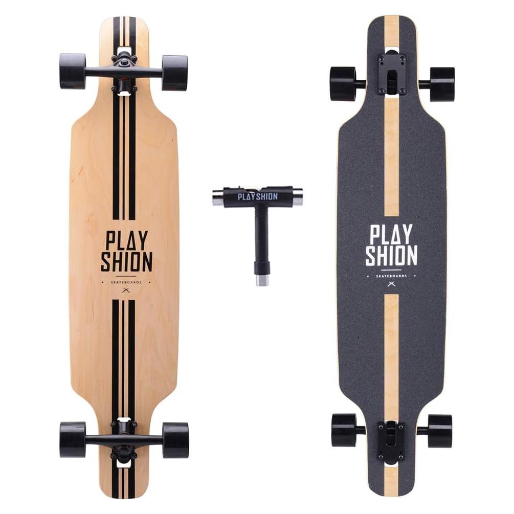 Longboard Playshion 99 cm Drop Through para Principiantes