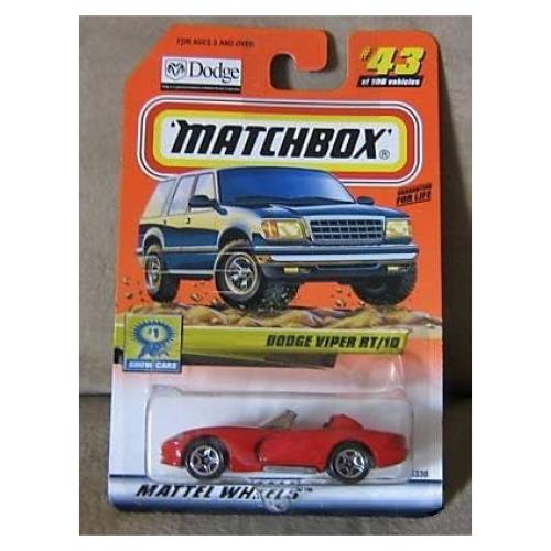 Auto de Colección Mattel Dodge Viper RT/10 Rojo 1:64