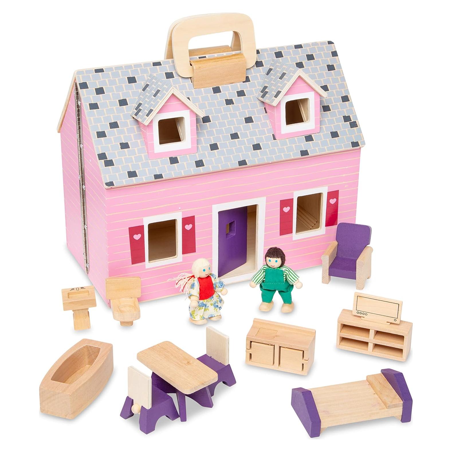 Casa de Muñecas Plegable Melissa & Doug con Muebles 34cm