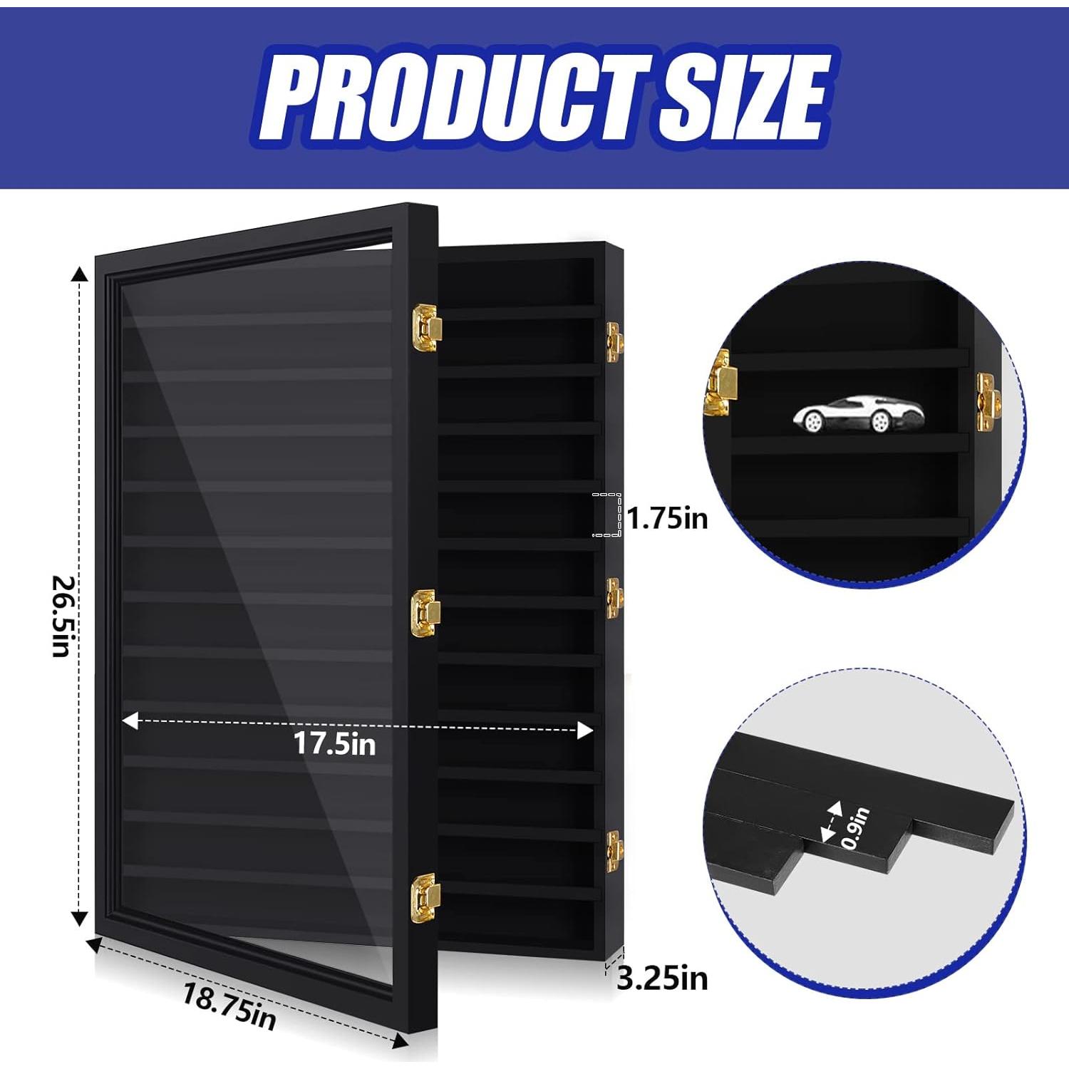 Vitrina Tatuo para Modelos de Autos 1/64 Negra 12 Compartimentos