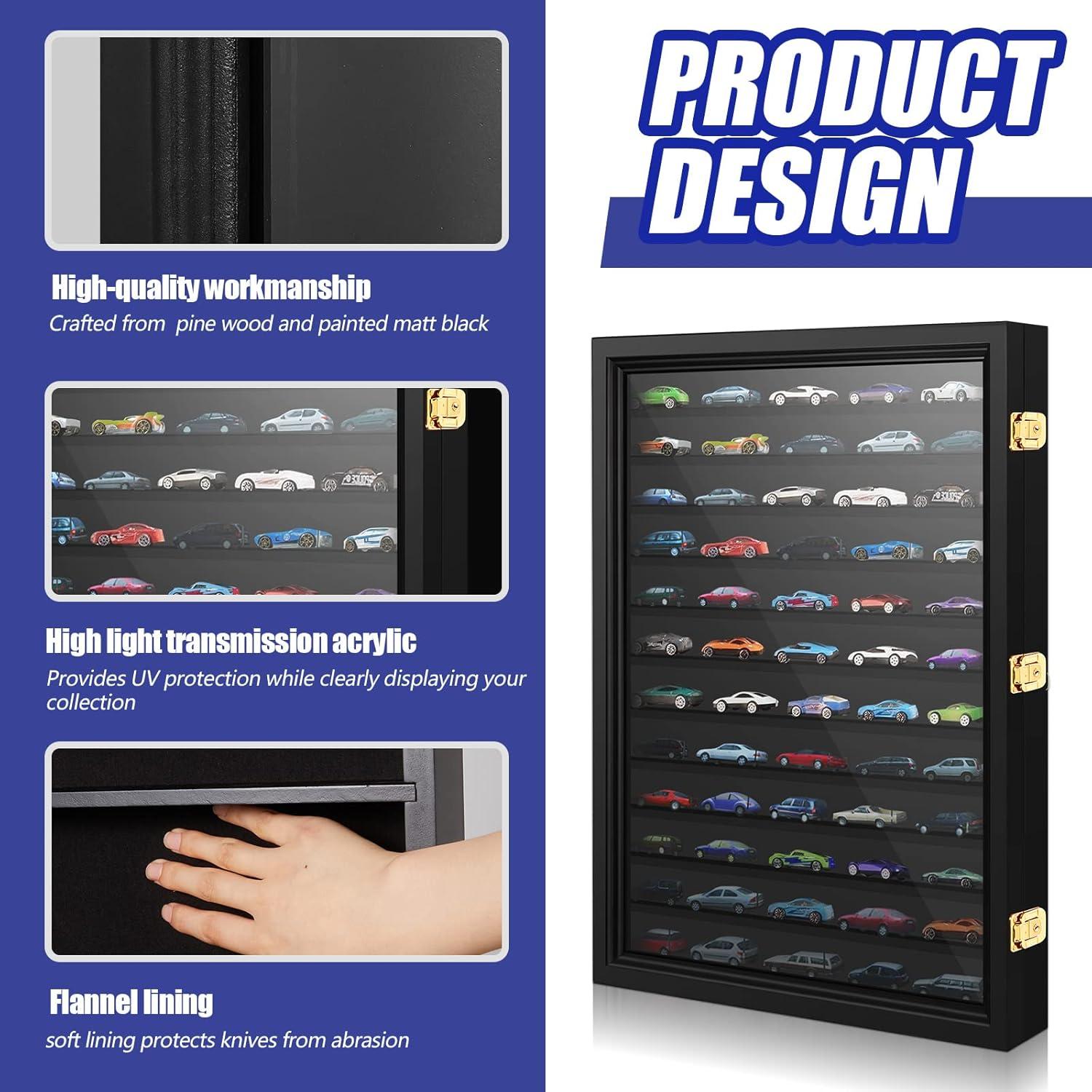 Vitrina Tatuo para Modelos de Autos 1/64 Negra 12 Compartimentos