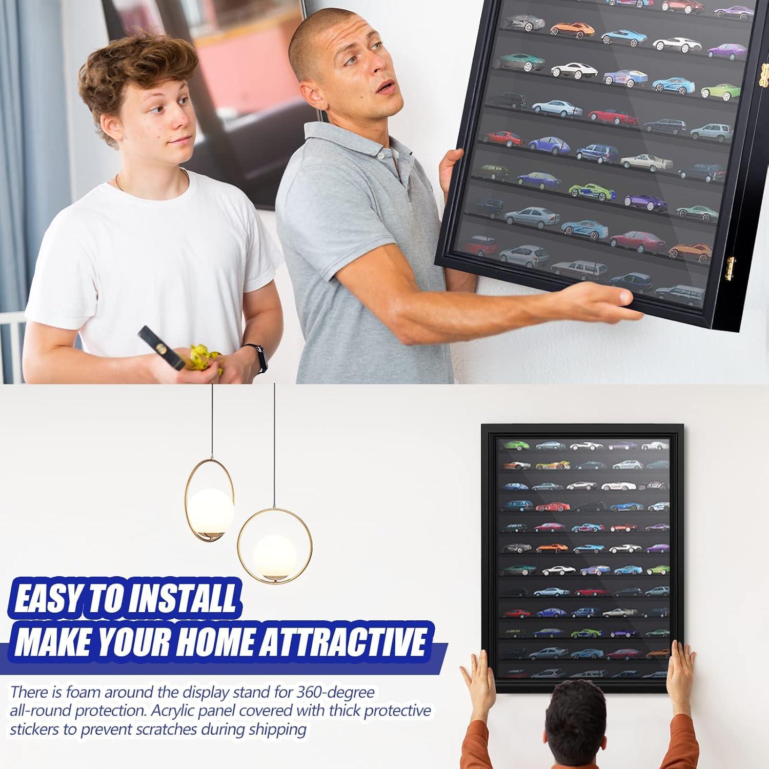 Vitrina Tatuo para Modelos de Autos 1/64 Negra 12 Compartimentos