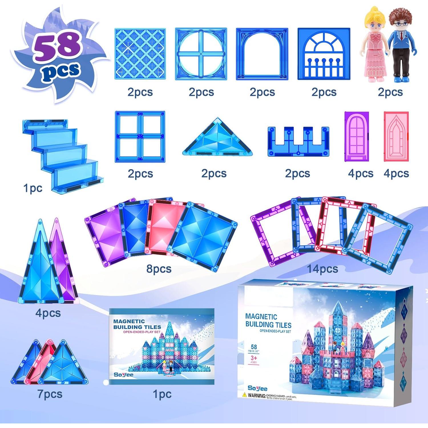 Bloques Magnéticos de Diamante Soyee - Juguete Creativo 58 Piezas