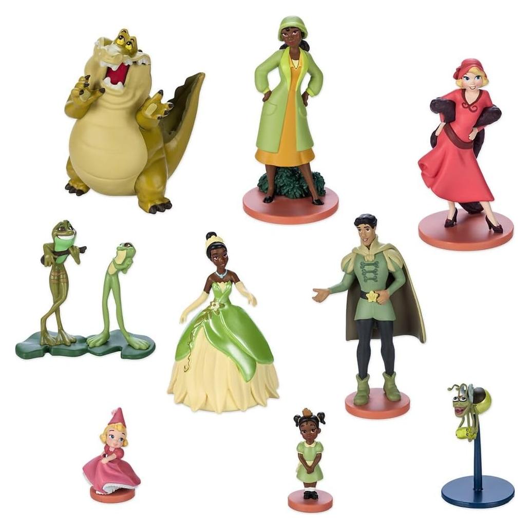 Conjunto Deluxe de Figuras de Tiana Disney - 9 Personajes