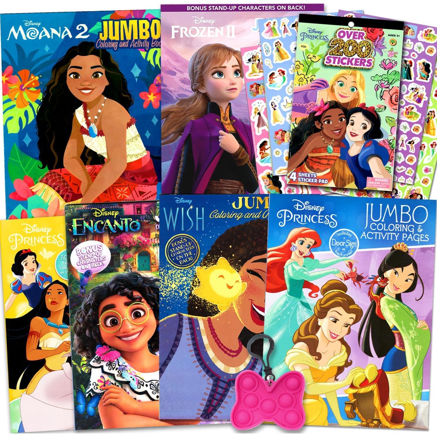 Set de Colorear Princesas Disney Bendon - 6 Libros y Pegatinas