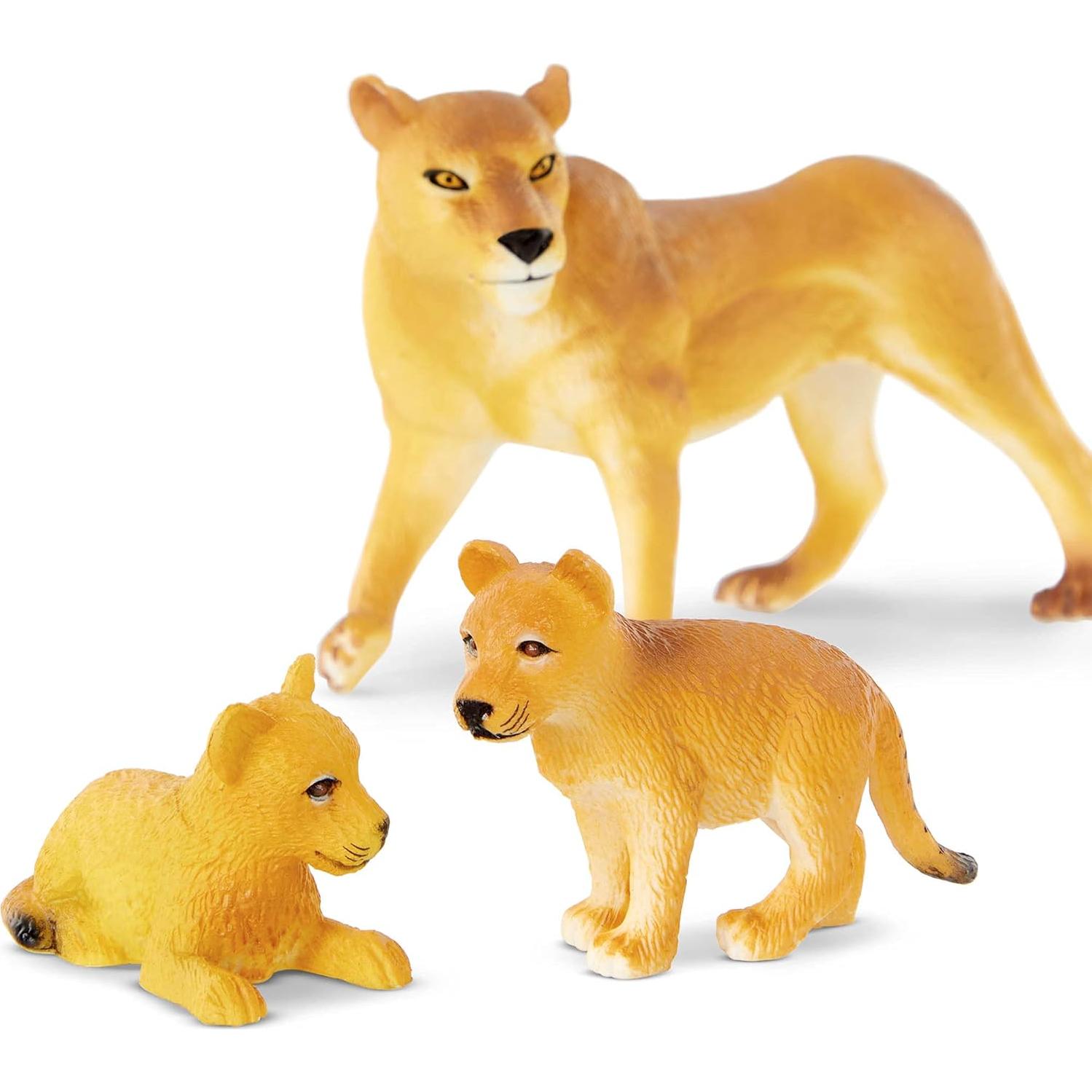 Familia de Leones Terra by Battat - 4 Figuras Realistas