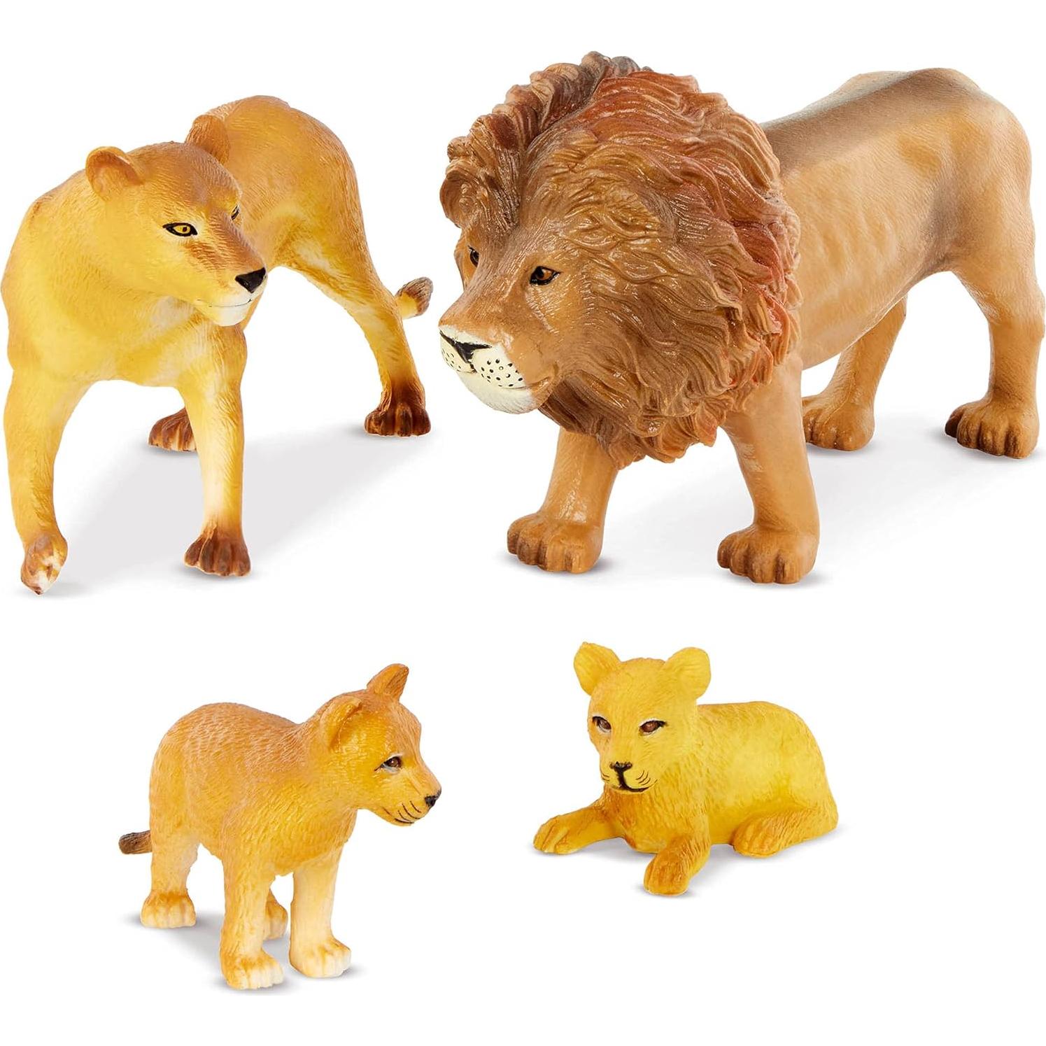 Familia de Leones Terra by Battat - 4 Figuras Realistas