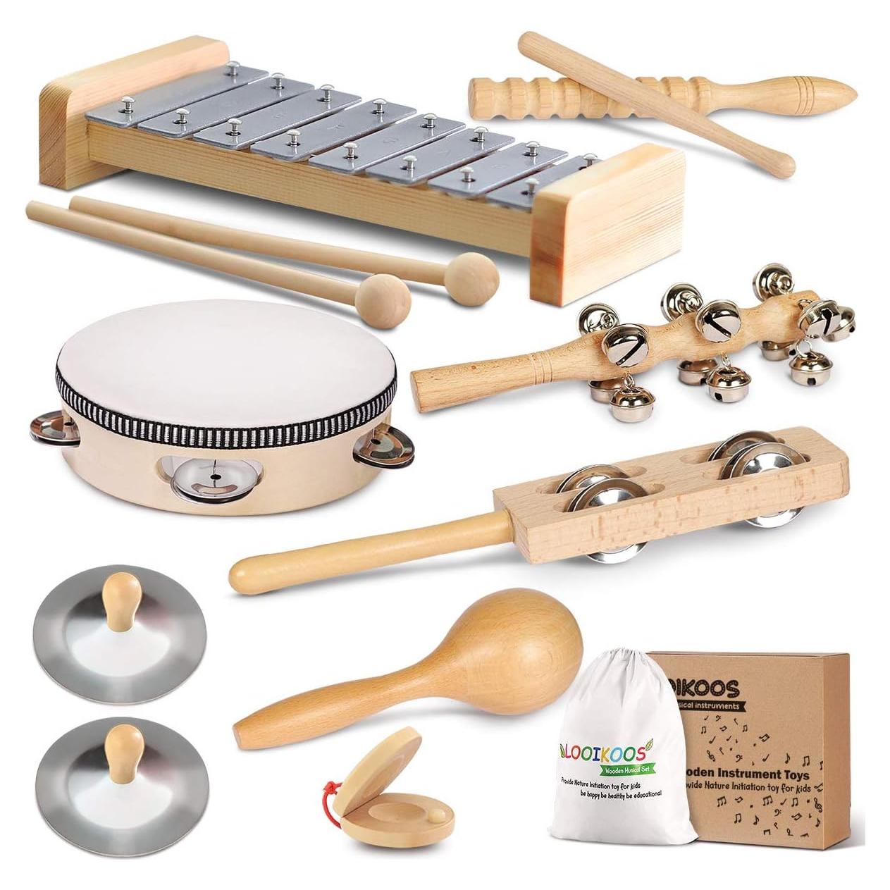 Set de Instrumentos Musicales LOOIKOOS para Niños 1-3 Años