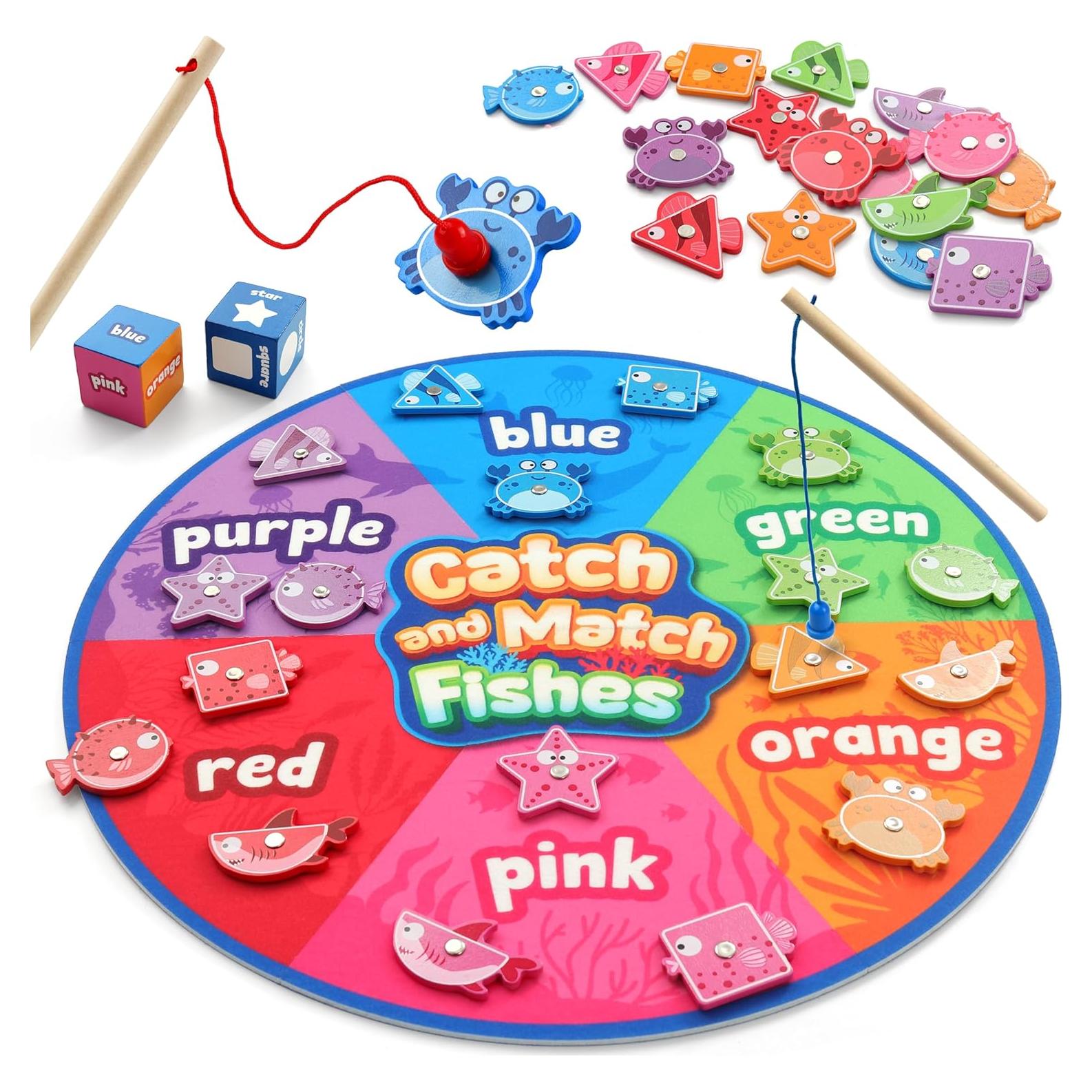 Juguete Montessori Coogam Pesca Magnética Madera 3 Años