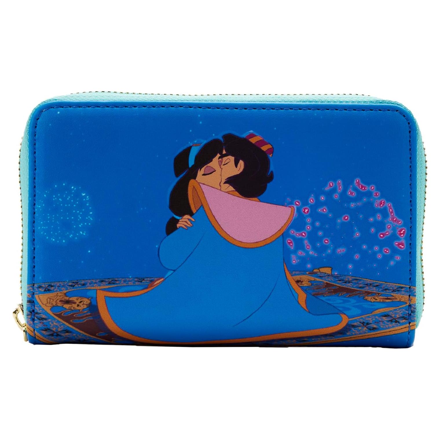 Billetera Loungefly Disney Jasmine con cierre y 4 ranuras